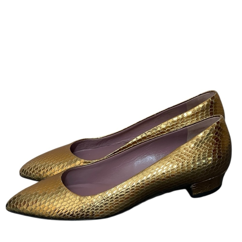 Miu Miu snake gold leather sandals size 37 1/2 - Picture 6 of 12